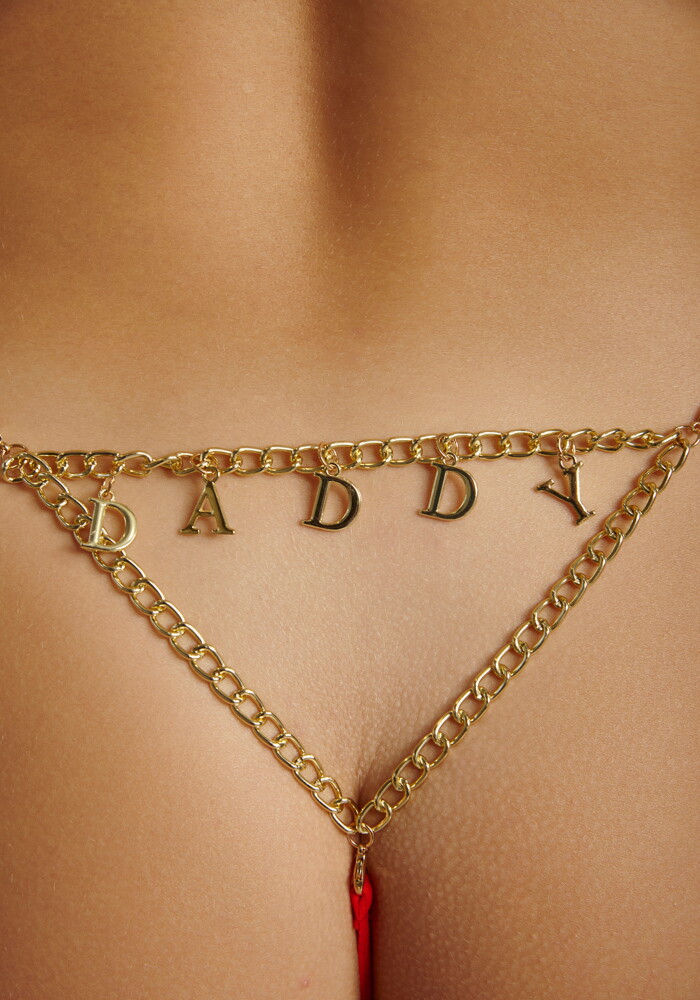 Κιλοτάκι κορδόνι με αφαιρούμενη αλυσίδα logo Daddy
