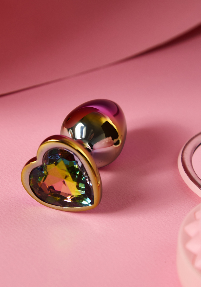 Μεταλλική πρωκτική σφήνα Rainbow Diamond