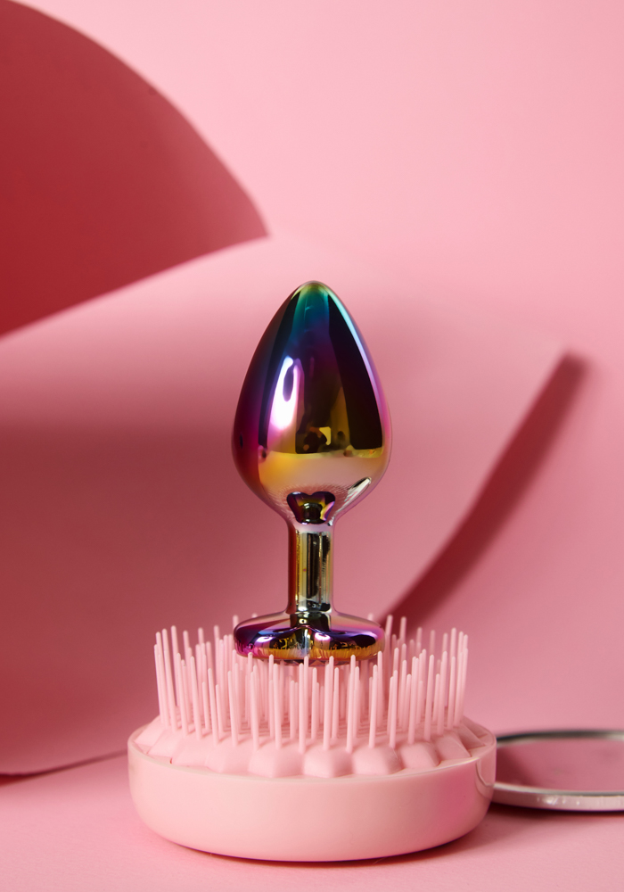 Μεταλλική πρωκτική σφήνα Rainbow Diamond