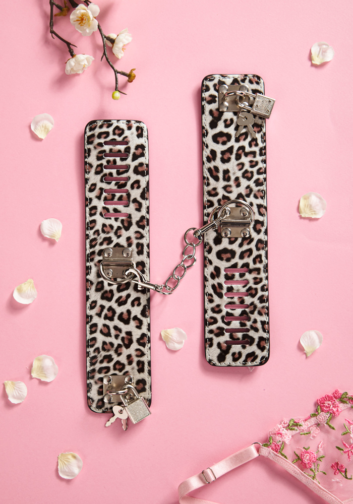 Χειροπέδες δερματίνη animal print