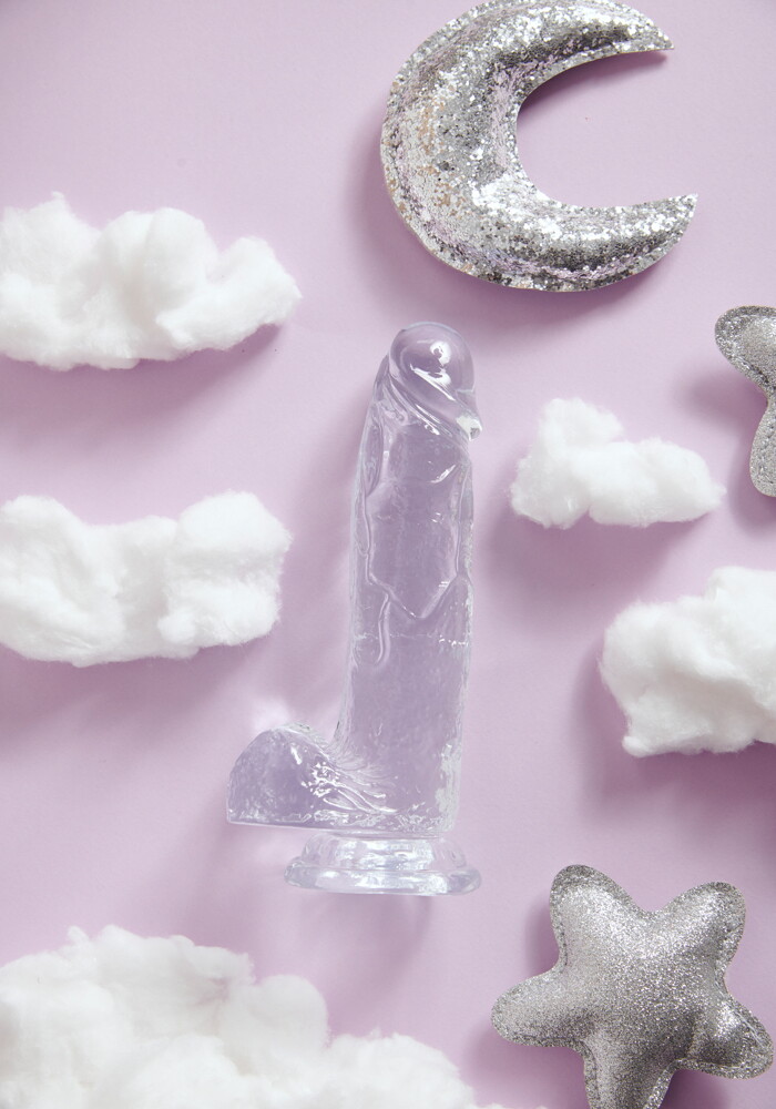 Ρεαλιστικό ομοίωμα πέους GLAZED CRYSTAL με βεντούζα