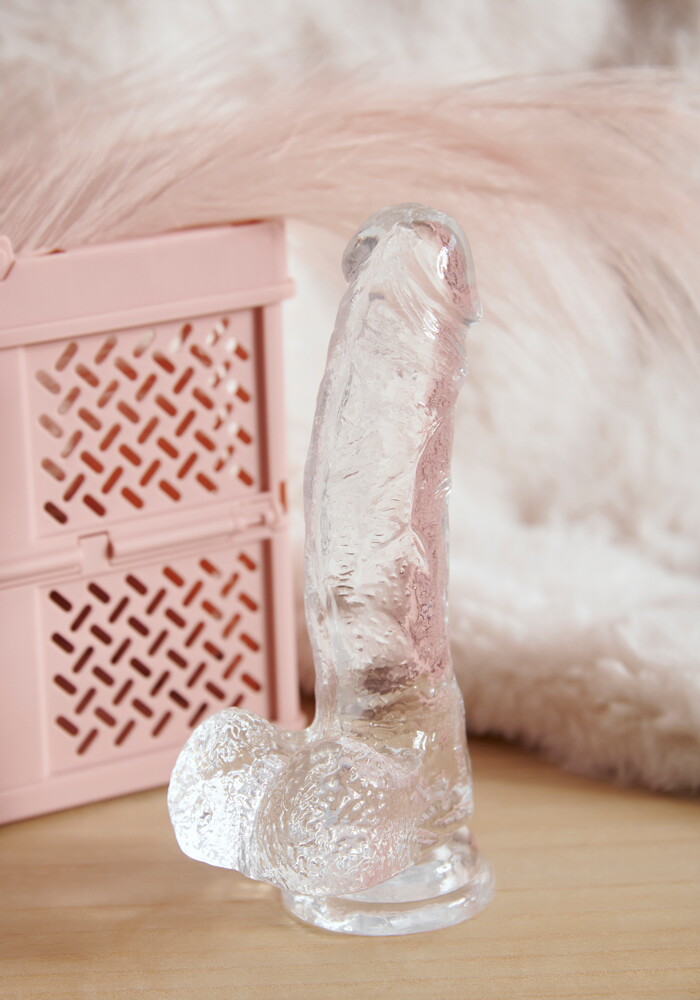 Ρεαλιστικό ομοίωμα πέους GLAZED CRYSTAL με βεντούζα