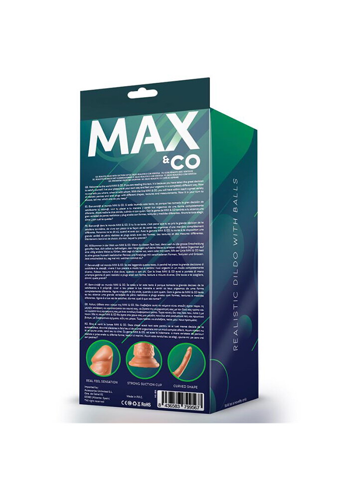 Ρεαλιστικό ομοίωμα πέους MAX & CO CAGE με βεντούζα