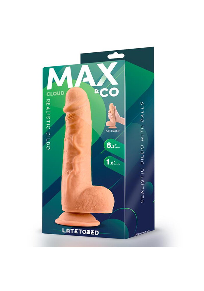 Ρεαλιστικό ομοίωμα πέους MAX & CO CLOUD με βεντούζα FLESH