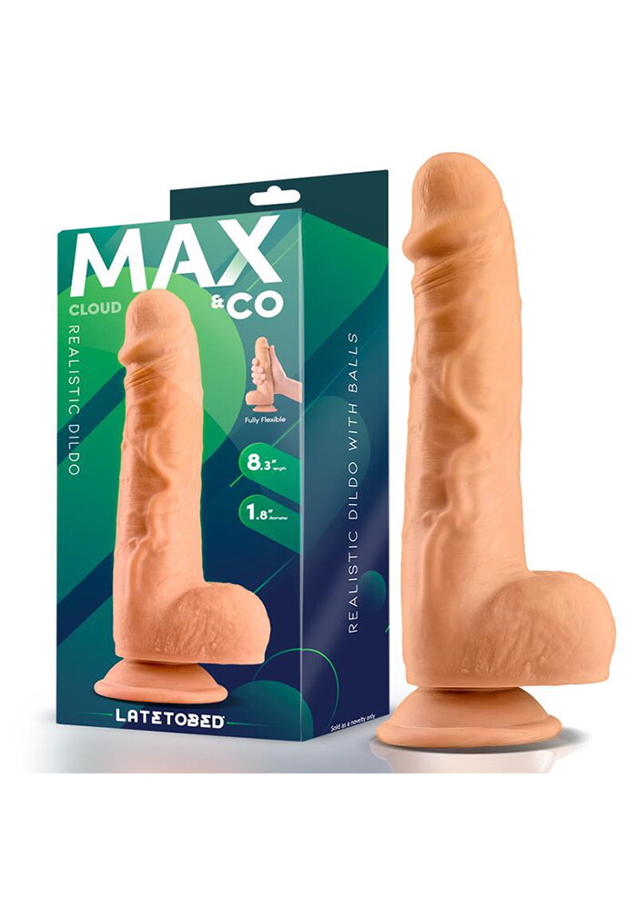 Ρεαλιστικό ομοίωμα πέους MAX & CO CLOUD με βεντούζα FLESH