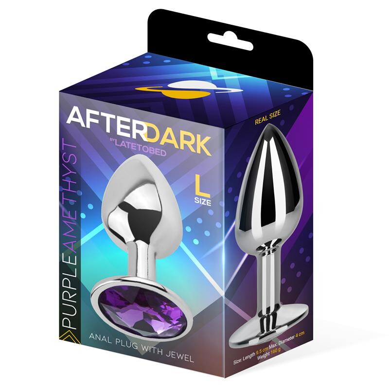Μεταλλική πρωκτική σφήνα AfterDark με διακοσμητικό διαμάντι Large