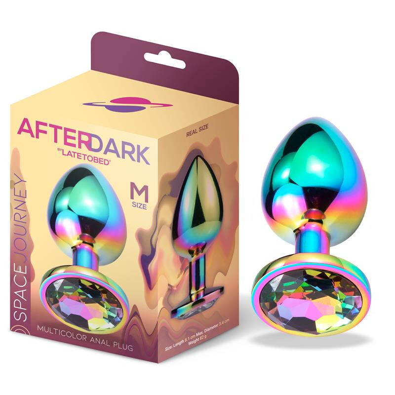 Μεταλλική πρωκτική σφήνα AfterDark Space Journey με διακοσμητικό διαμάντι Medium