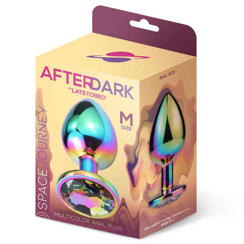 Μεταλλική πρωκτική σφήνα AfterDark Space Journey με διακοσμητικό διαμάντι Medium