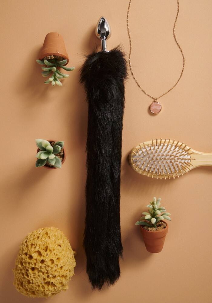 Μεταλλική πρωκτική σφήνα Furry Tail με ουρά