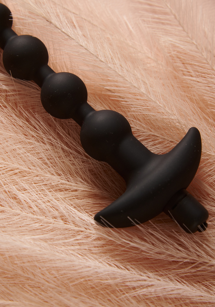 Πρωκτικές μπίλιες Black Beads με δόνηση