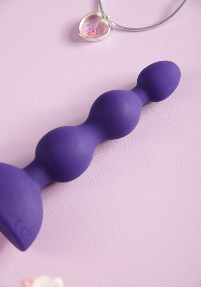 Πρωκτικές μπίλιες Silky Beads με δόνηση και βάση βεντούζας