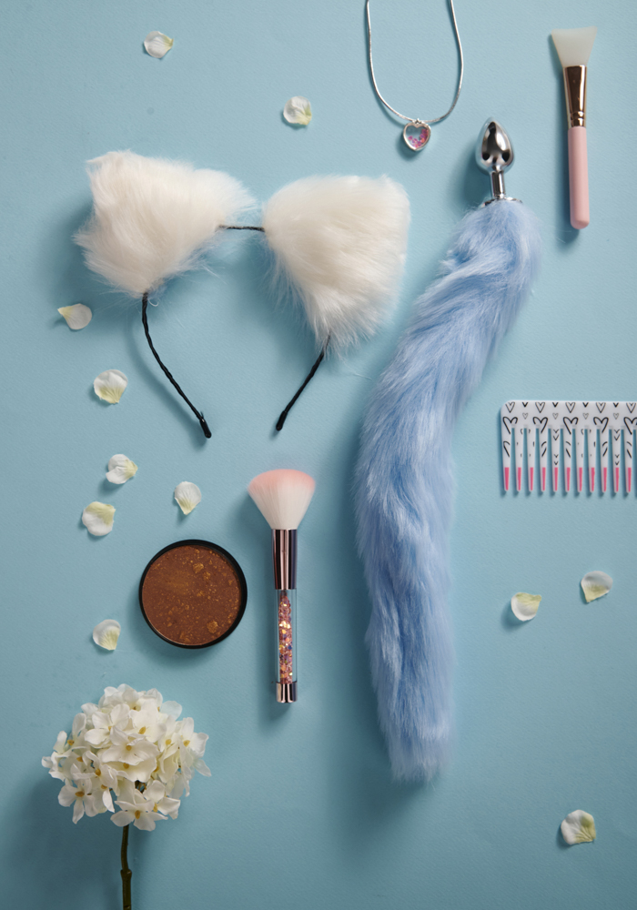 Σετ μεταλλική πρωκτική σφήνα και στέκα Fluffy Toy