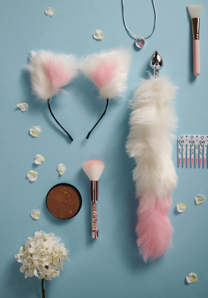 Σετ μεταλλική πρωκτική σφήνα και στέκα Fluffy Toy