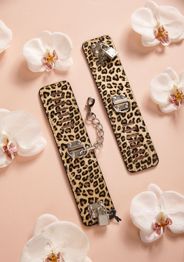 Χειροπέδες δερματίνη animal print